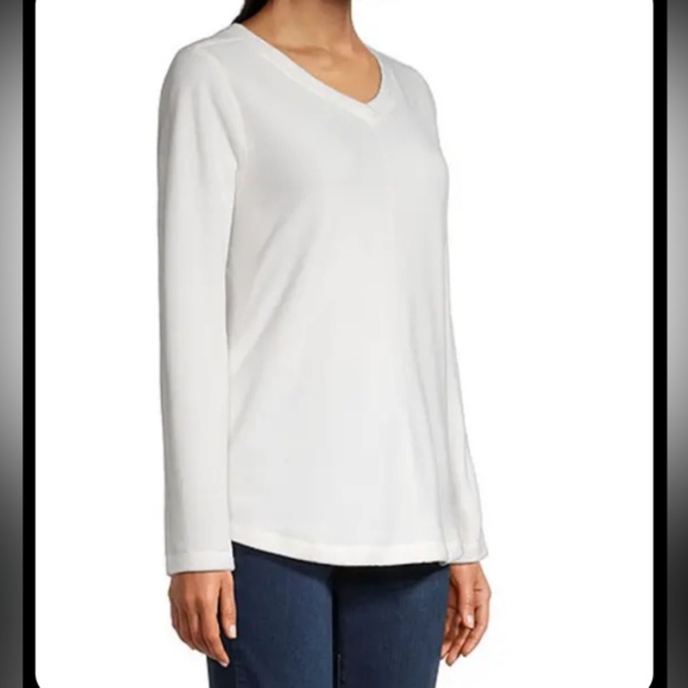⭐️St. John's Bay Women’s V-Neck Phil resistant Fleece Sweatshirt,Polar Bea…
